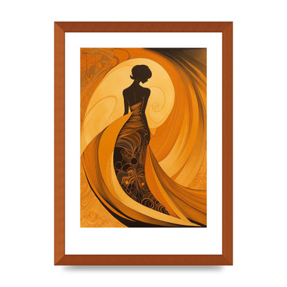 Bold Black on Warm Amber Narrative