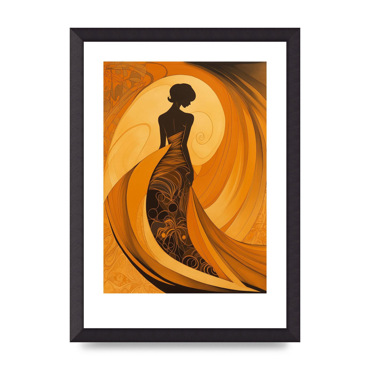 Bold Black on Warm Amber Narrative