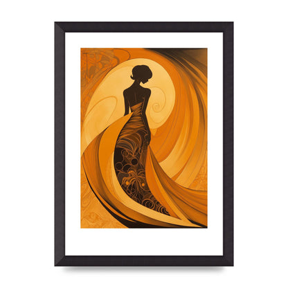 Bold Black on Warm Amber Narrative