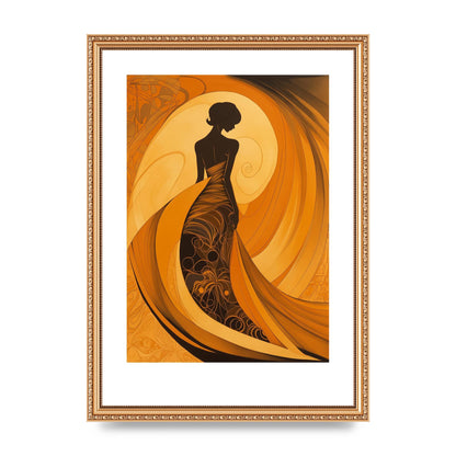 Bold Black on Warm Amber Narrative