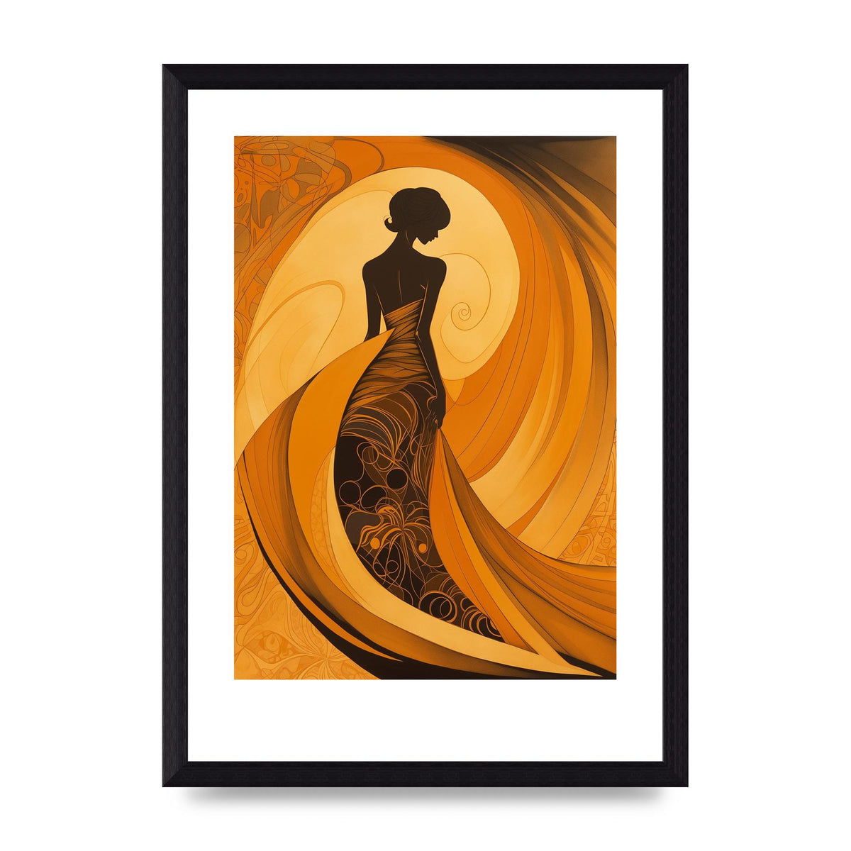 Bold Black on Warm Amber Narrative