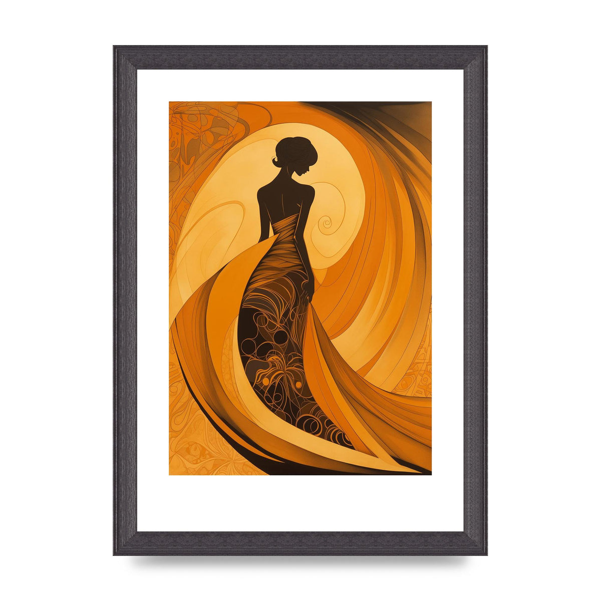 Bold Black on Warm Amber Narrative