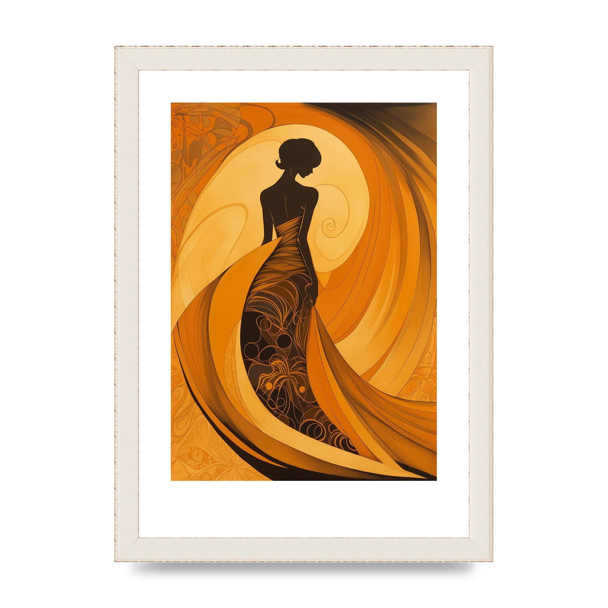 Bold Black on Warm Amber Narrative