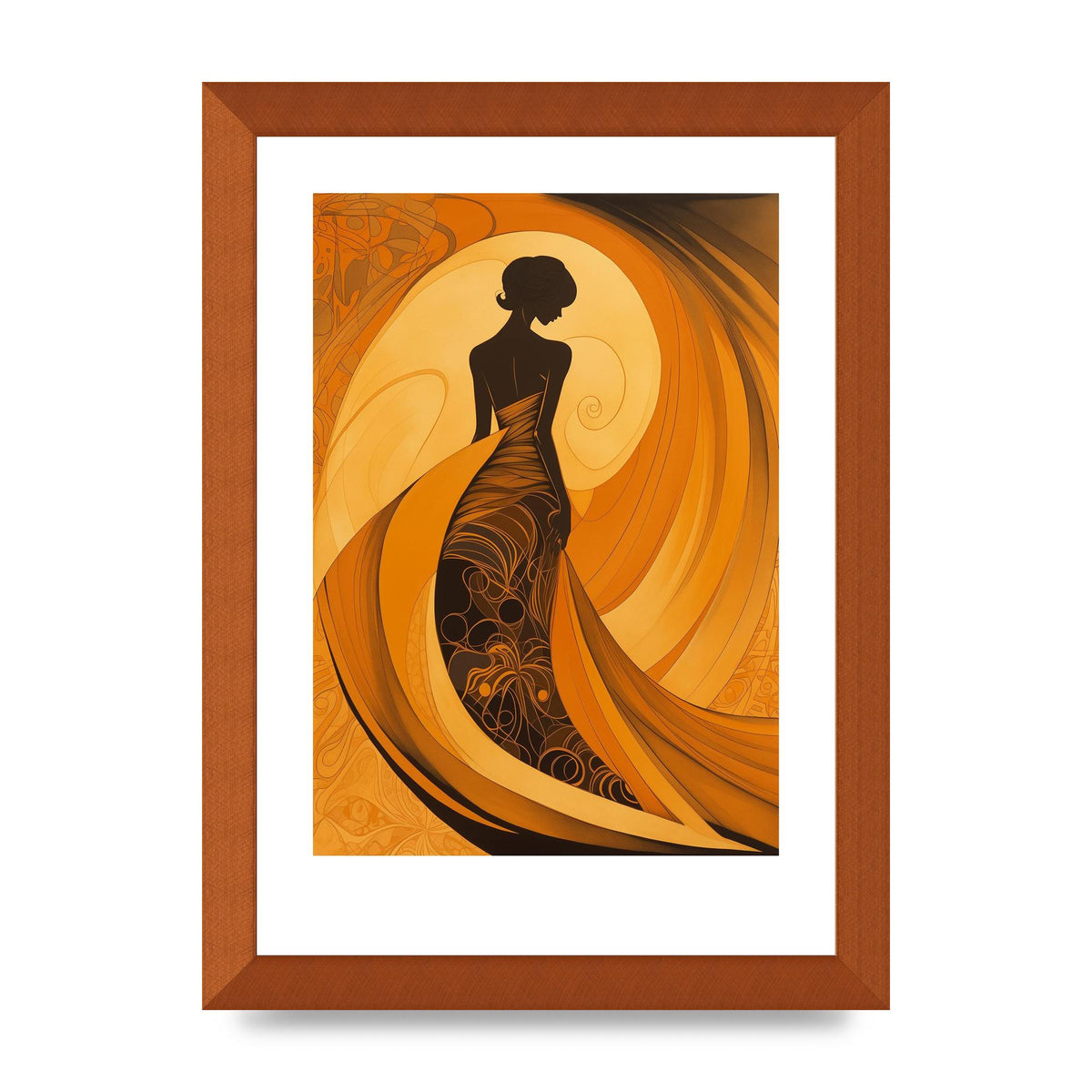 Bold Black on Warm Amber Narrative