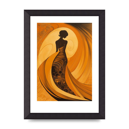 Bold Black on Warm Amber Narrative