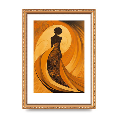 Bold Black on Warm Amber Narrative