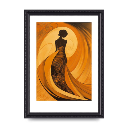 Bold Black on Warm Amber Narrative