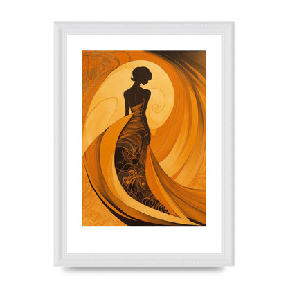 Bold Black on Warm Amber Narrative