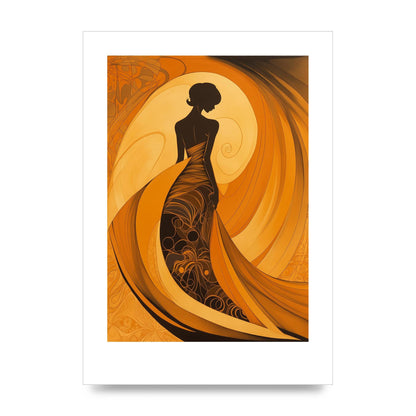 Bold Black on Warm Amber Narrative