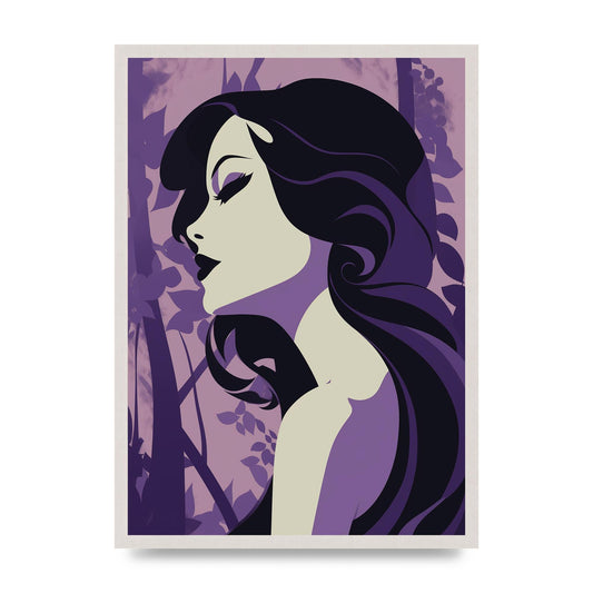Black Silhouettes on Soothing Lilac