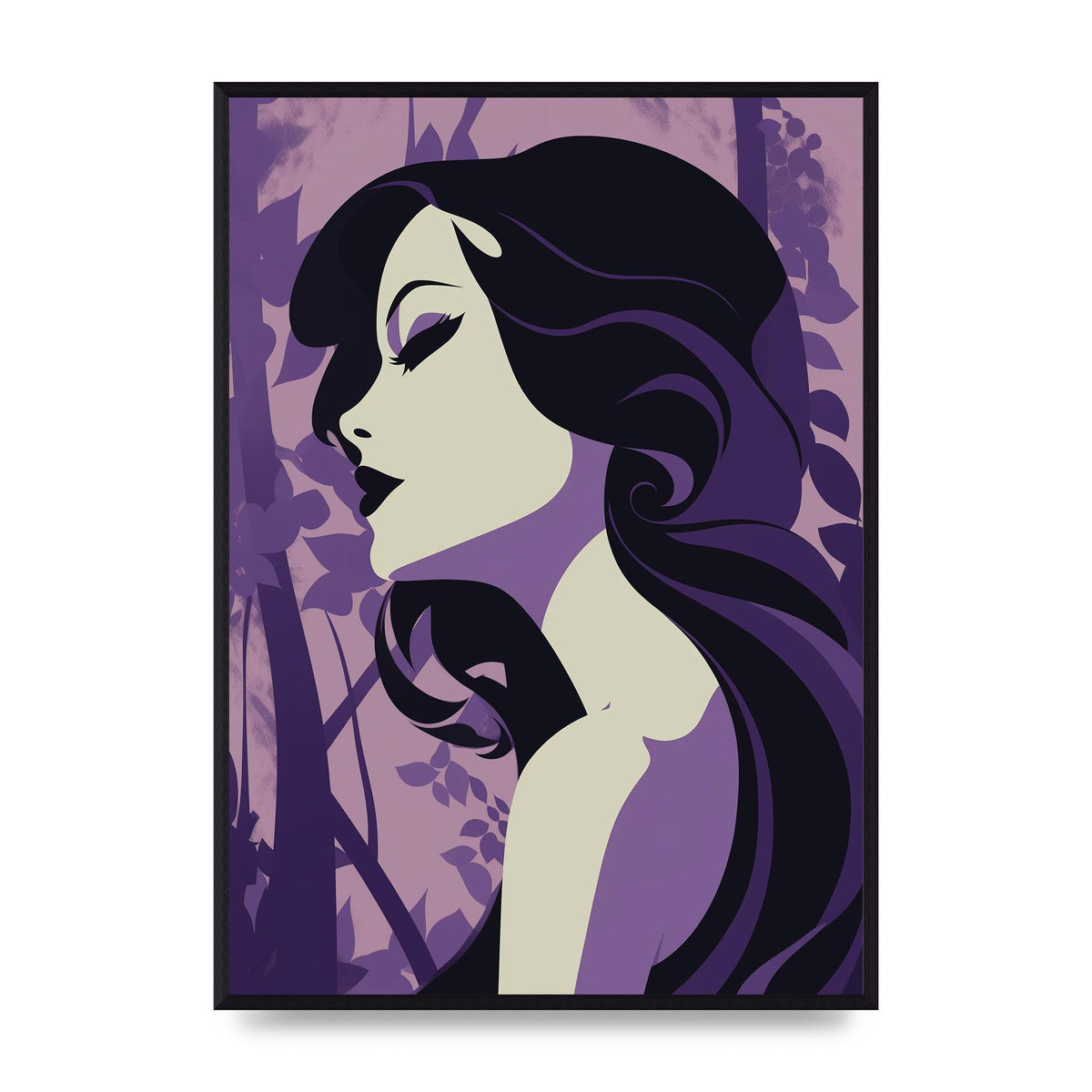 Black Silhouettes on Soothing Lilac