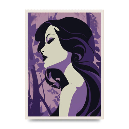 Black Silhouettes on Soothing Lilac