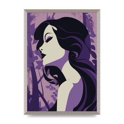 Black Silhouettes on Soothing Lilac