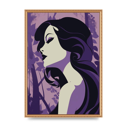 Black Silhouettes on Soothing Lilac