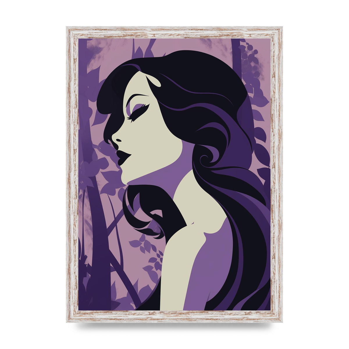 Black Silhouettes on Soothing Lilac
