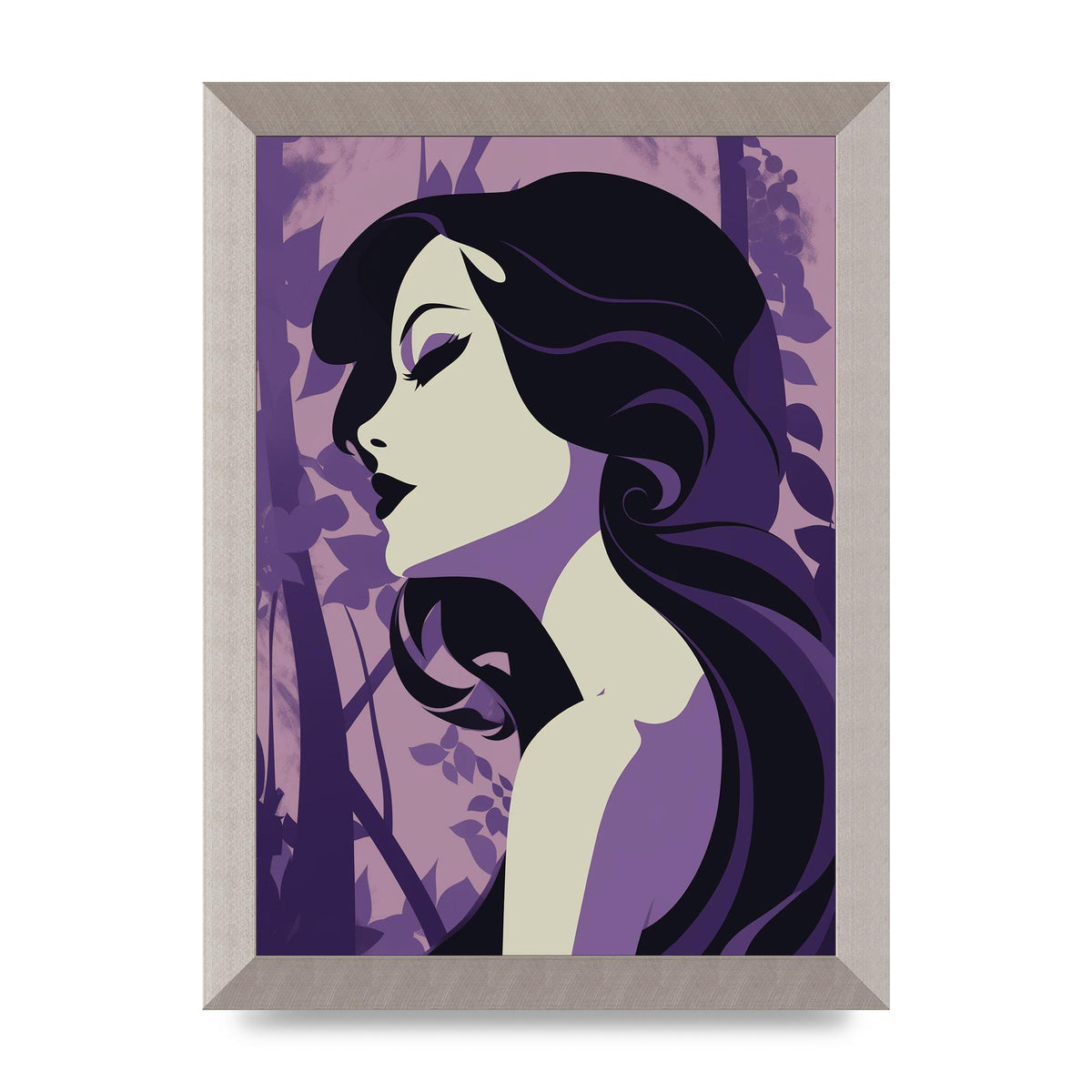Black Silhouettes on Soothing Lilac