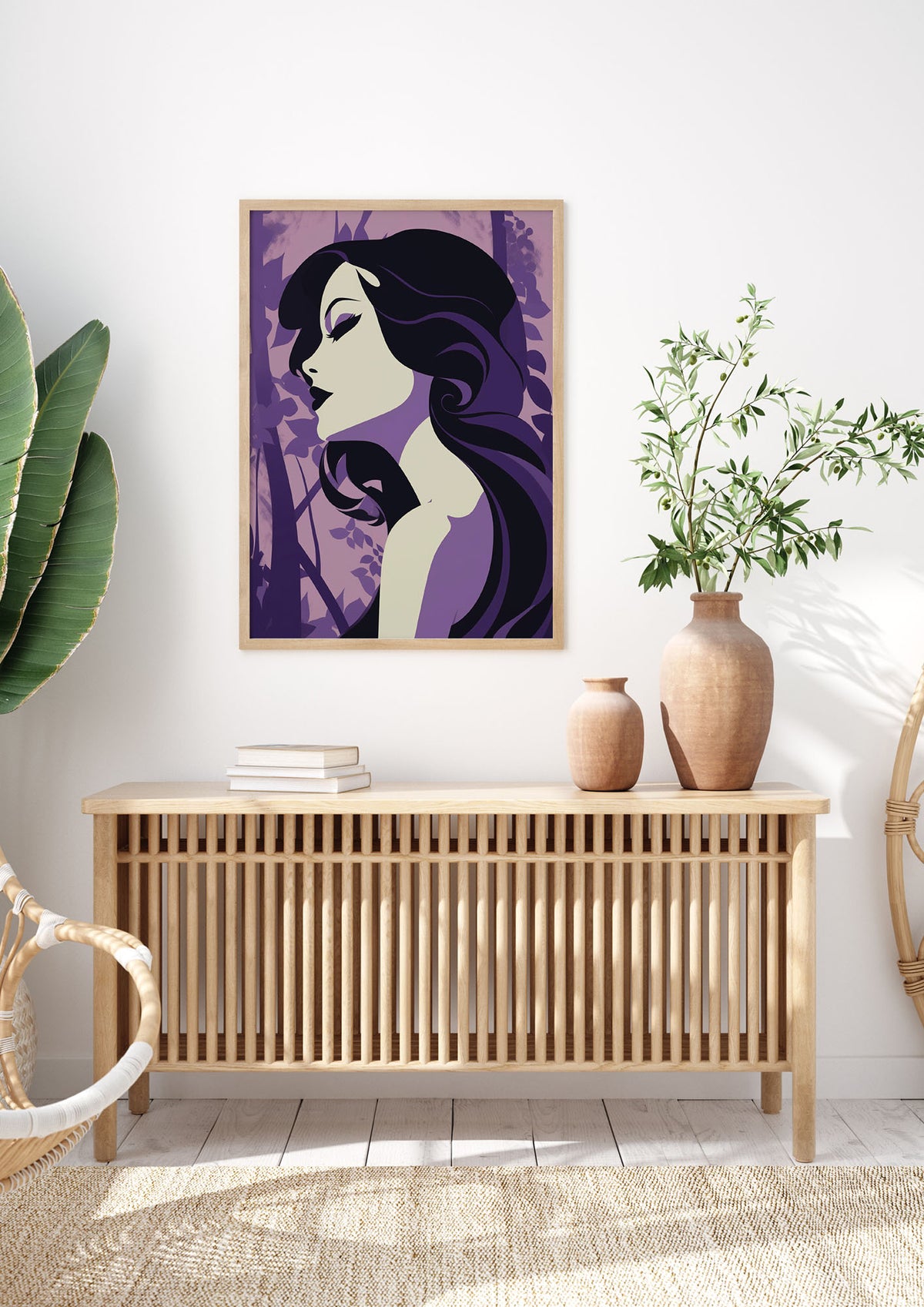 Black Silhouettes on Soothing Lilac