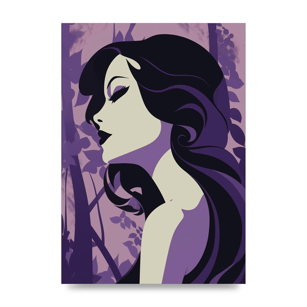 Black Silhouettes on Soothing Lilac