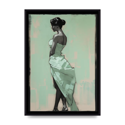 Shadows Dance on Serene Mint Green