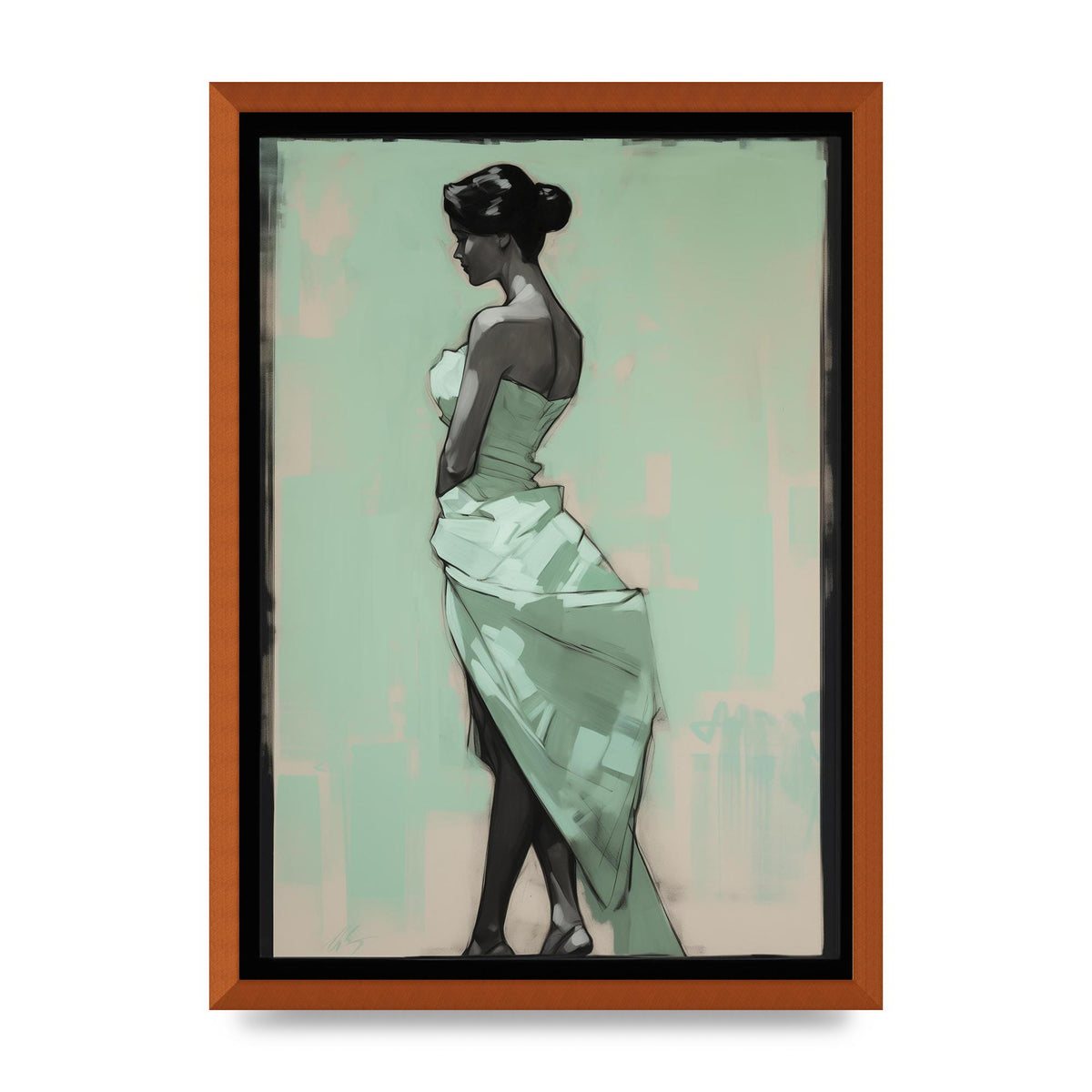 Shadows Dance on Serene Mint Green