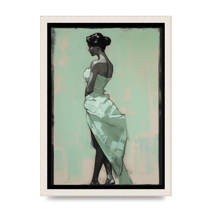 Shadows Dance on Serene Mint Green