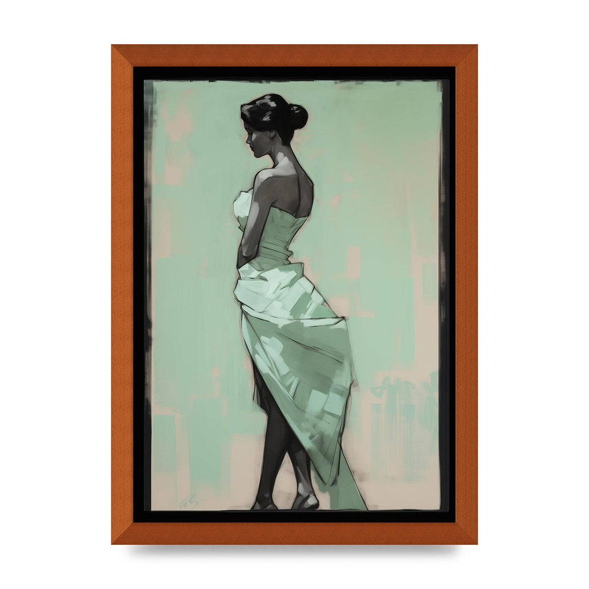 Shadows Dance on Serene Mint Green