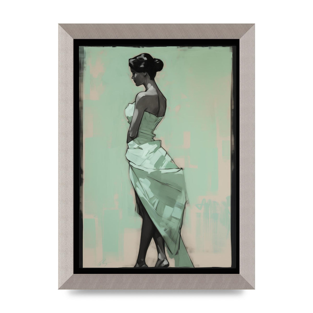 Shadows Dance on Serene Mint Green