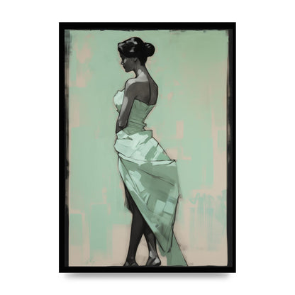 Shadows Dance on Serene Mint Green