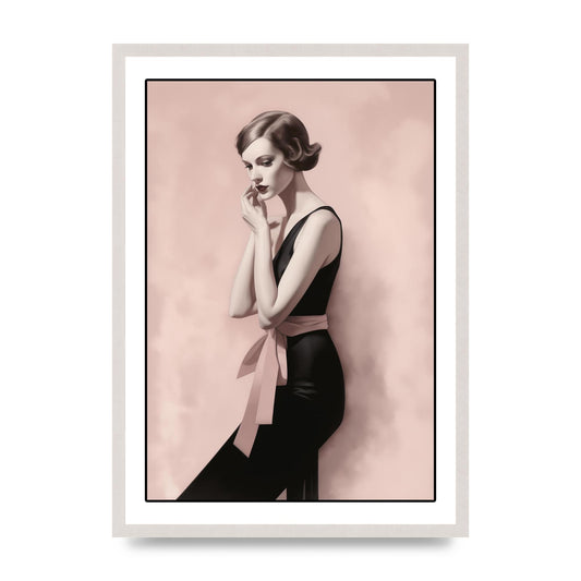 Dusty Pink Canvas with Bold Black Woman