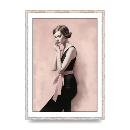Dusty Pink Canvas with Bold Black Woman