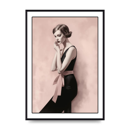 Dusty Pink Canvas with Bold Black Woman