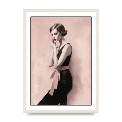 Dusty Pink Canvas with Bold Black Woman