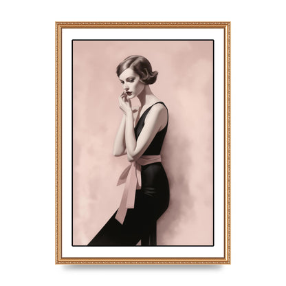 Dusty Pink Canvas with Bold Black Woman