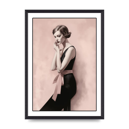 Dusty Pink Canvas with Bold Black Woman