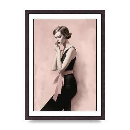 Dusty Pink Canvas with Bold Black Woman