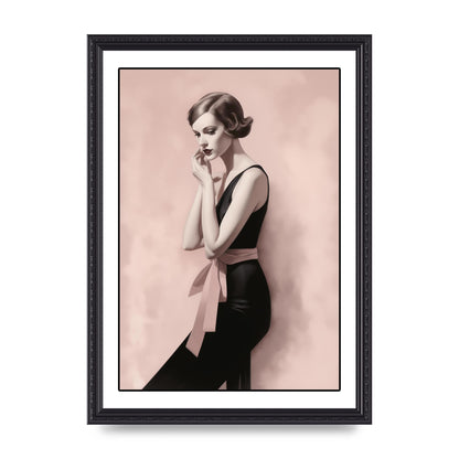 Dusty Pink Canvas with Bold Black Woman