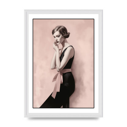 Dusty Pink Canvas with Bold Black Woman