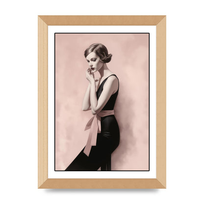 Dusty Pink Canvas with Bold Black Woman