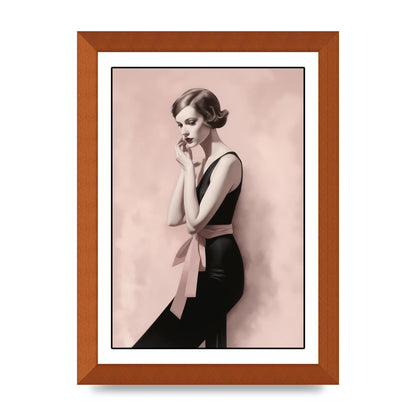 Dusty Pink Canvas with Bold Black Woman