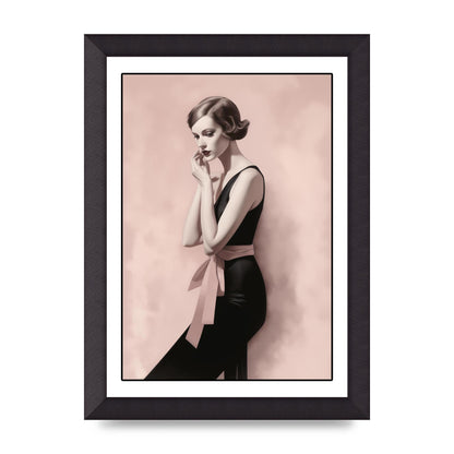 Dusty Pink Canvas with Bold Black Woman
