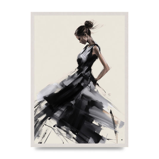 Femininitys Essence in Black on White