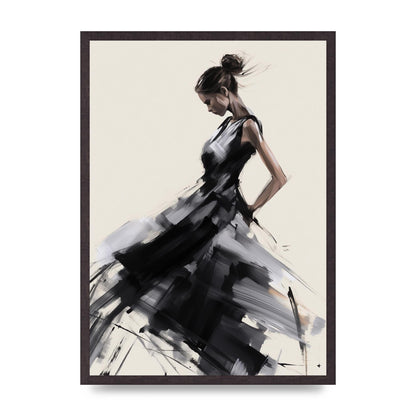 Femininitys Essence in Black on White