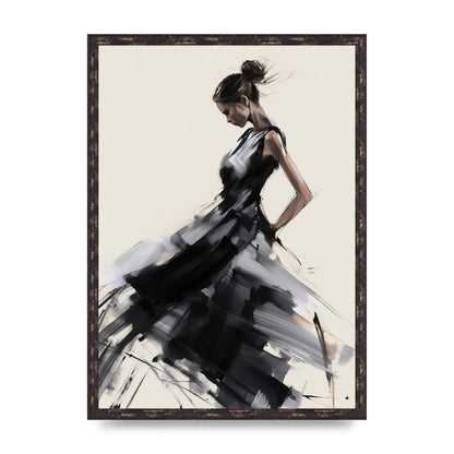 Femininitys Essence in Black on White