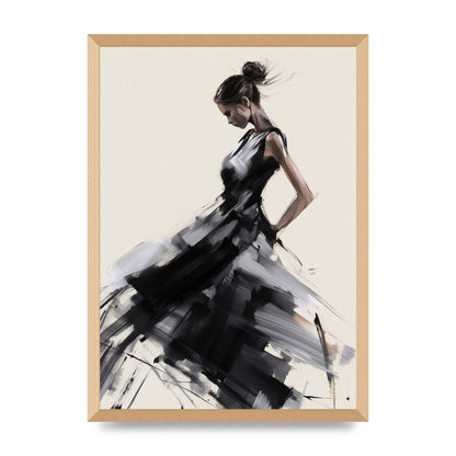Femininitys Essence in Black on White