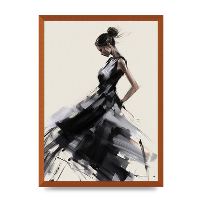 Femininitys Essence in Black on White