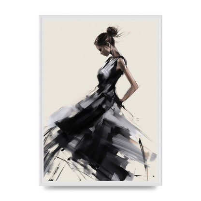 Femininitys Essence in Black on White