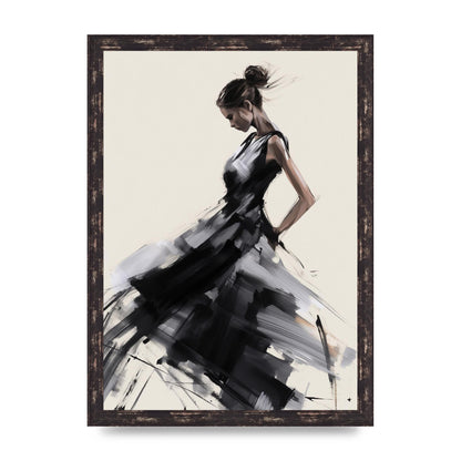 Femininitys Essence in Black on White
