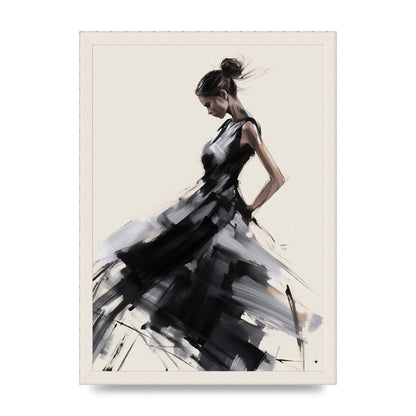 Femininitys Essence in Black on White