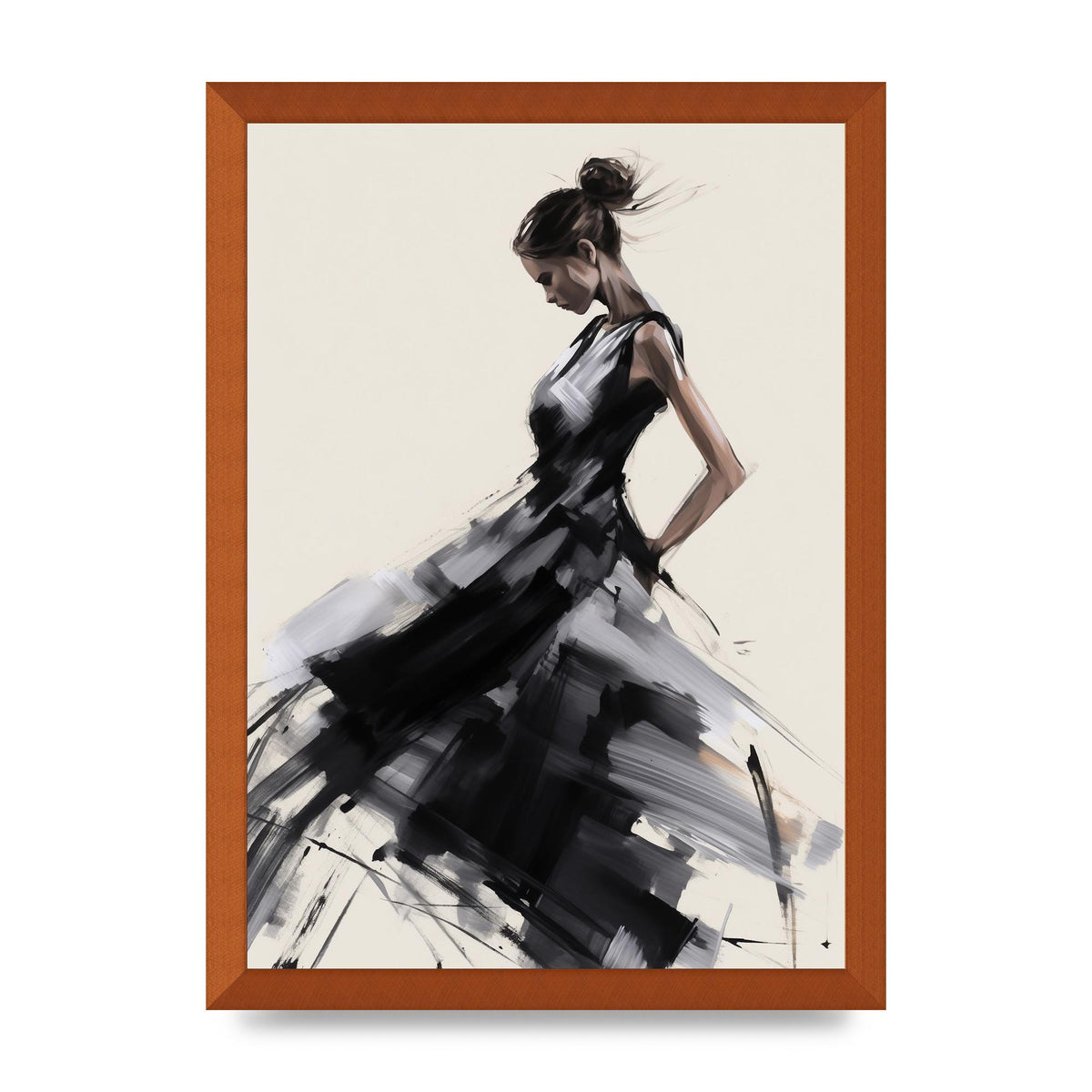 Femininitys Essence in Black on White