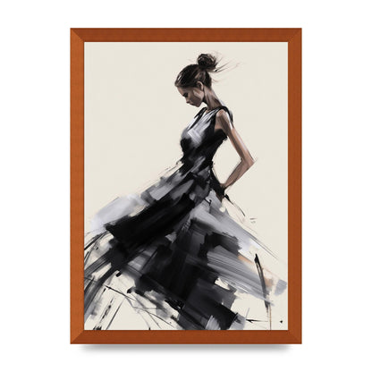 Femininitys Essence in Black on White
